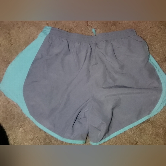 Nike Women's Athletic Shorts in Gray and Teal - Picture 1 of 3